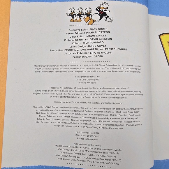 Disney Carl Barks Library Vol 8 Donald Duck Trail of the Unicorn 2014 1st Print - Picture 3 of 5